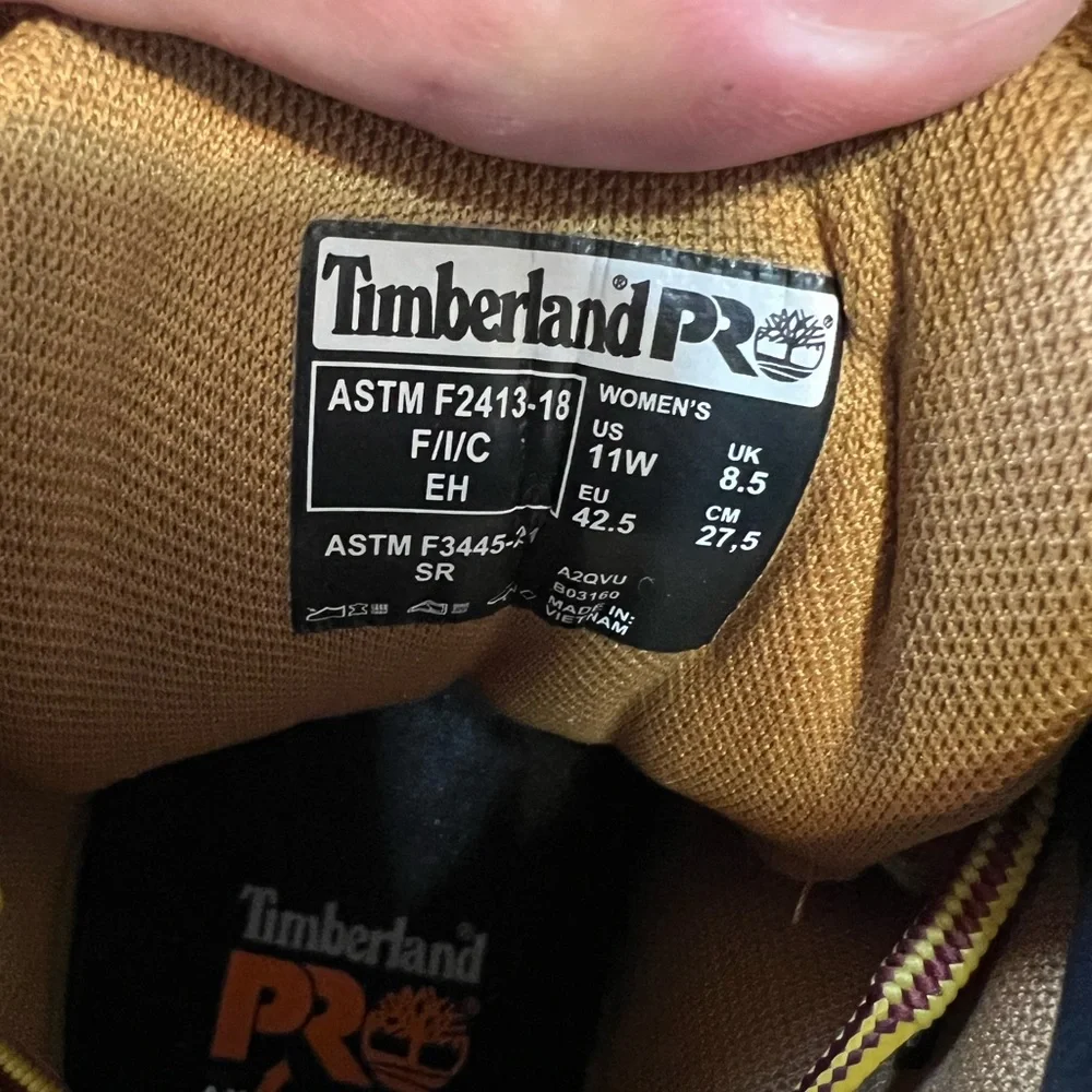 Brand New ! Women's Timberland Pro Wheat 6” Steel Safety Toe Boots-Size 11 - Picture 6 of 6